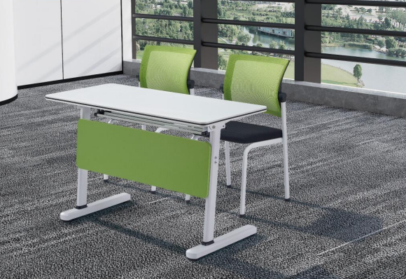 Flip-Top Training Table, Foldable Conference Desk with Optional Casters